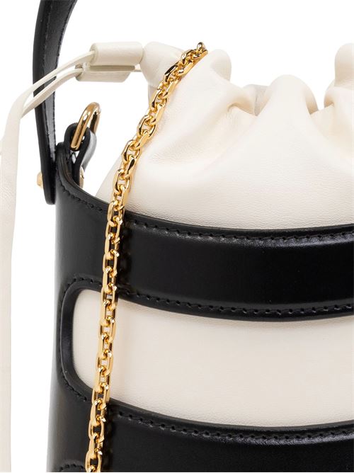 black/white calf leather brushed finish bucket ALEXANDER MCQUEEN | 7959001VPHG1090